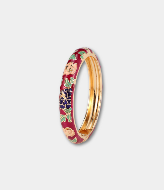 VIENNA ENAMEL BANGLE VIVID DARK PURPLE